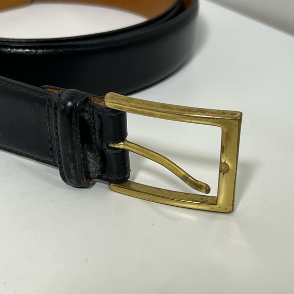 Brooks Brothers Belt Size 40 Made in USA Genuine Leather Full Grain Black Belt - Picture 2 of 11